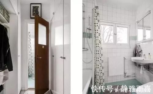 墙纸|小户型69平,卫生间3㎡为了做干湿分离,装玻璃又拉浴帘!