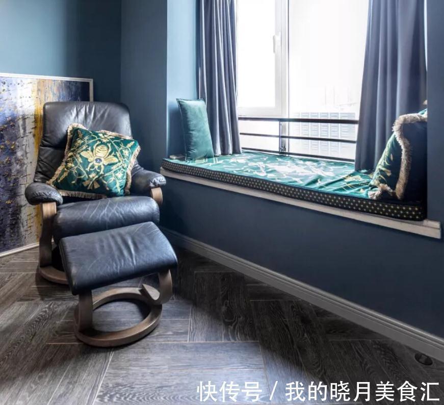 次卧|用色彩打造现代风,享受复古摩登感,独具时尚感