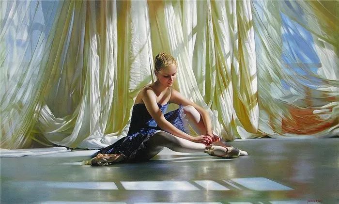 神韵&神韵优雅芭蕾舞者 油画 太奢美了!