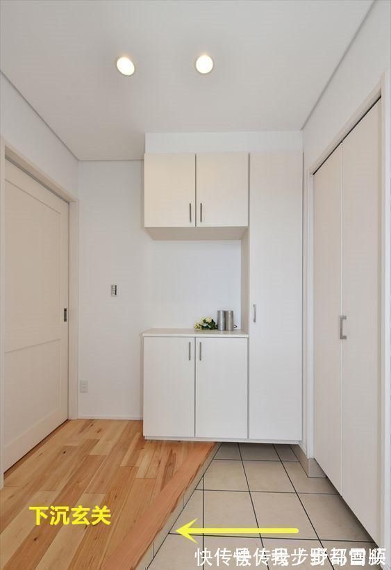 玄关处|日本的玄关设计太值得学习了，下沉5公分，柜子一半悬空一半落地