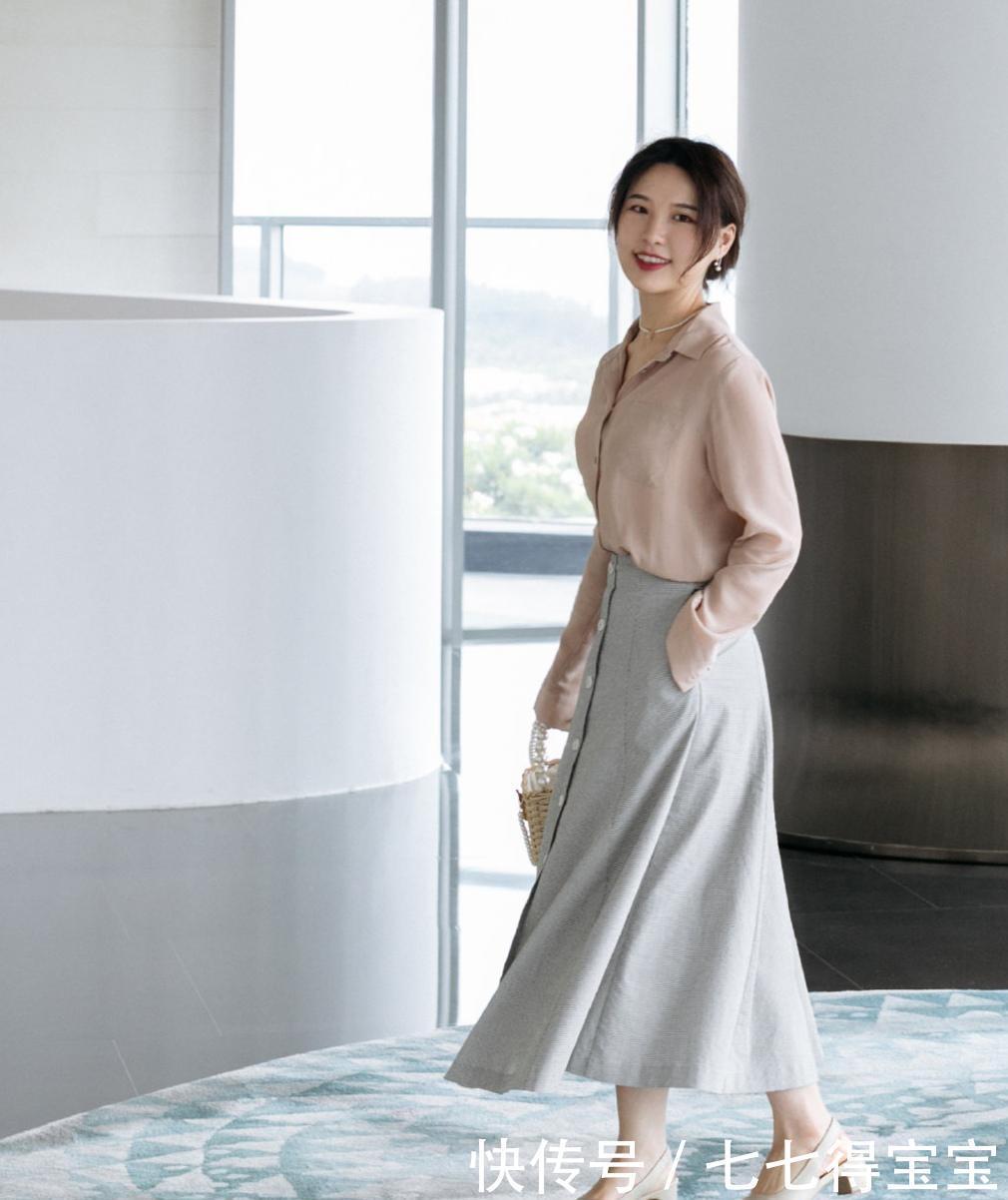 小西装|穿衣有品位的女人,都擅长“衬衫+裙子”搭配法,美得优雅不费力
