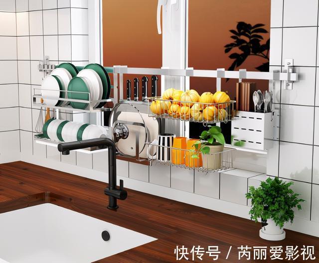 横杆|我怎么想不到,给厨房窗台加个横杆,锅碗瓢盆都被搞定,收纳完美