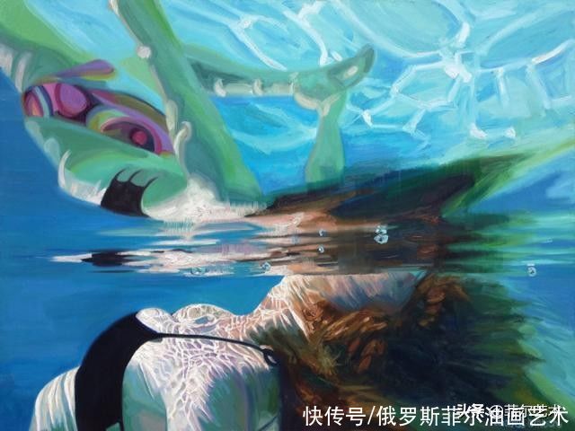 emrich|沉浸在海水里的女性，美到窒息的油画作品，是不是惊到你