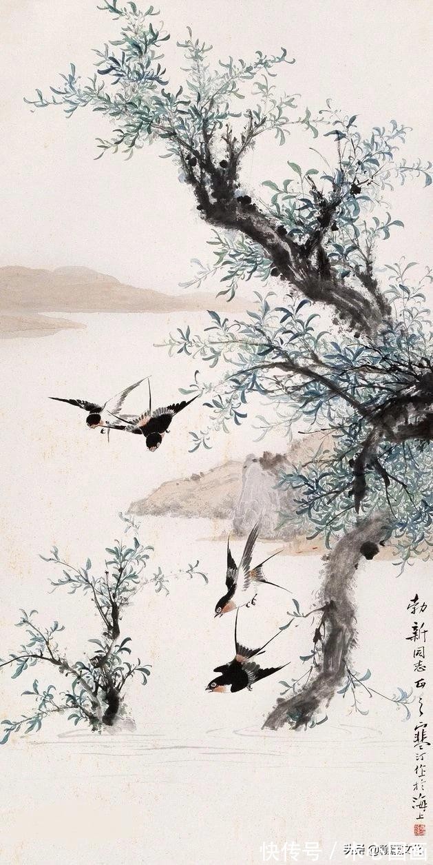 任伯年&江寒汀先生小写意花鸟画欣赏(一)