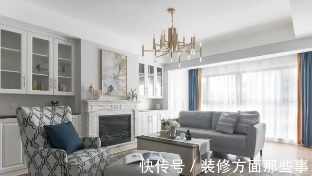 美学感|138平美式风三居室,客厅是宽阔而富有前史气味的