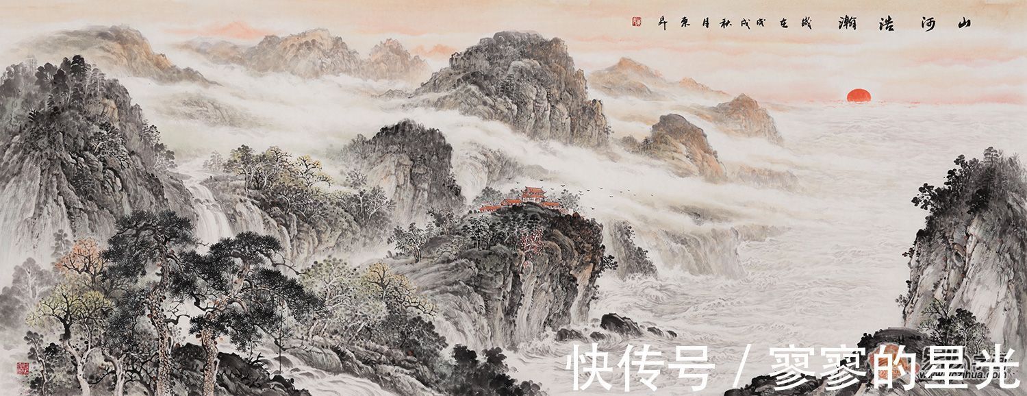 山水画$赵洪霞山水画 诗意韵无穷 风光无限好