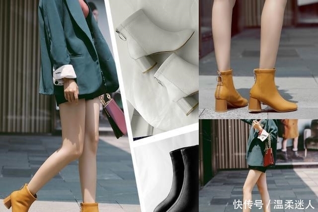 从去年火到现在的“粗跟”小短靴,搭配对了就很潮,谁穿谁时髦!