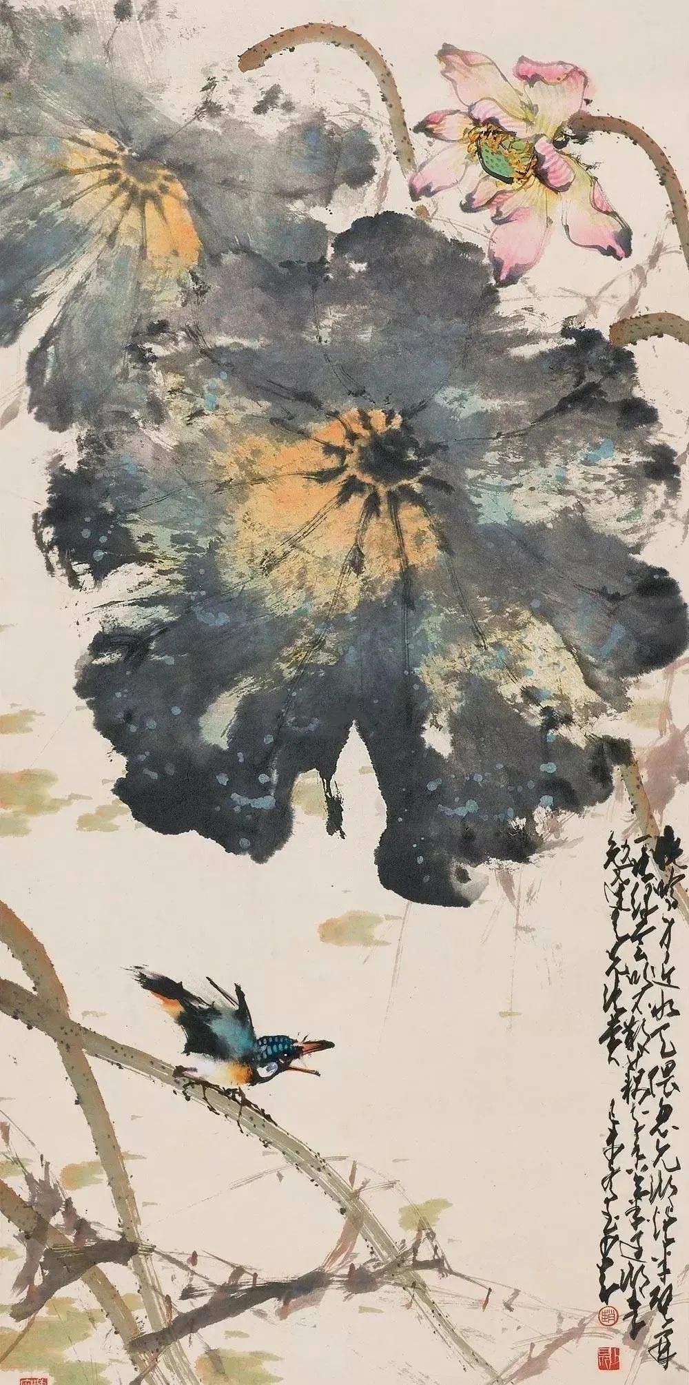 岭南画派|秋日荷塘,惊艳了你的视觉