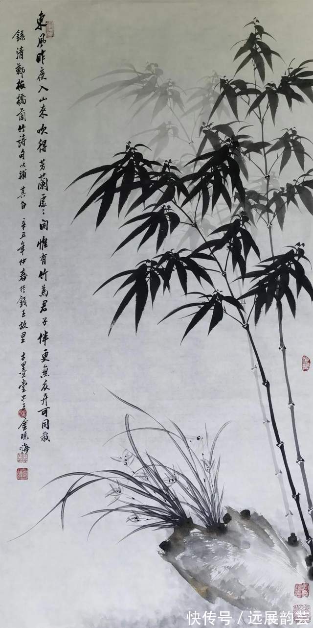 画家#著名画家金晓海“迎元旦”花鸟画作品赏析