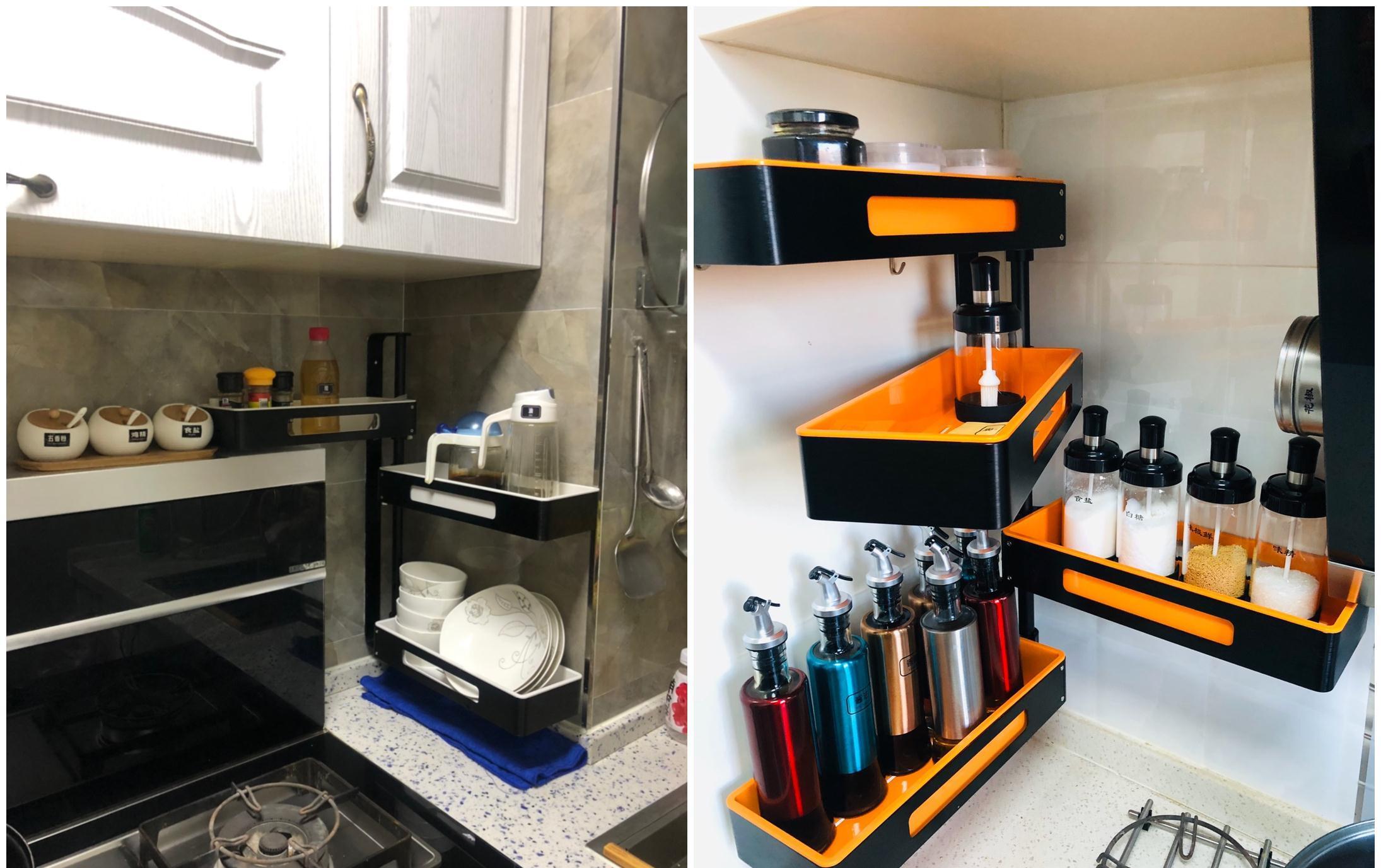 齐家栗子|厨房墙面上贴满了挂钩?太老土了,这四类收纳工具才更值得买