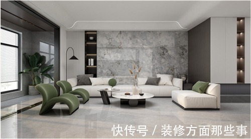 封闭感|130㎡现代简约风，客厅背景墙灰色瓷砖上墙，又美又高级！