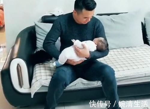 肚子疼|宝爸哄孩子的招数,妈妈笑到肚子疼,宝宝“骗人”的技术真高