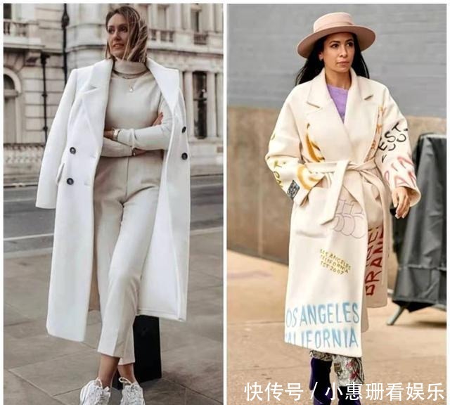 温度|冬天,时髦又洋气的白色大衣,让你有风度、又有温度,太显气质了
