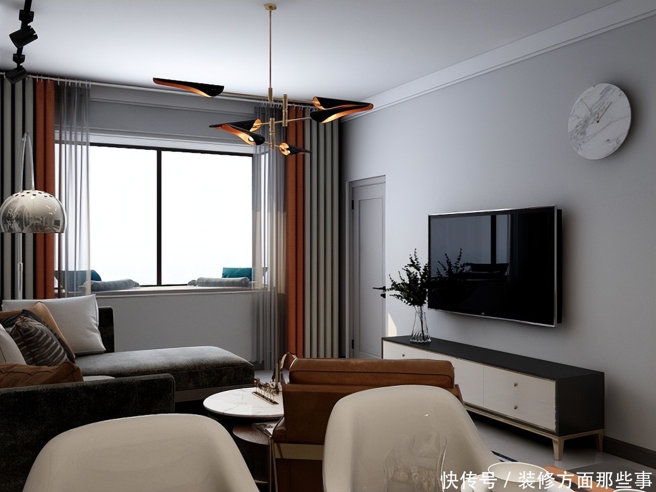 时尚|100平简约三居室设计,用简约的手法进行室内创造