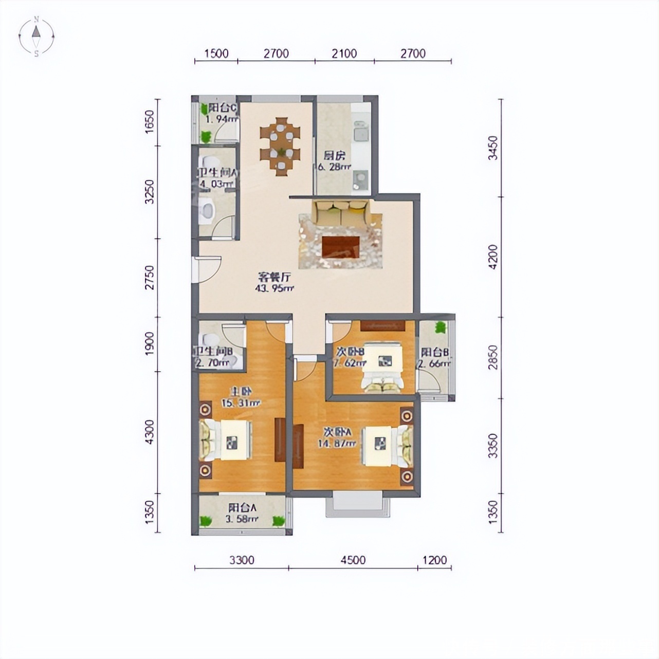 三居室|131平中式风三居室,以简单呈现细腻,朴实打造优雅