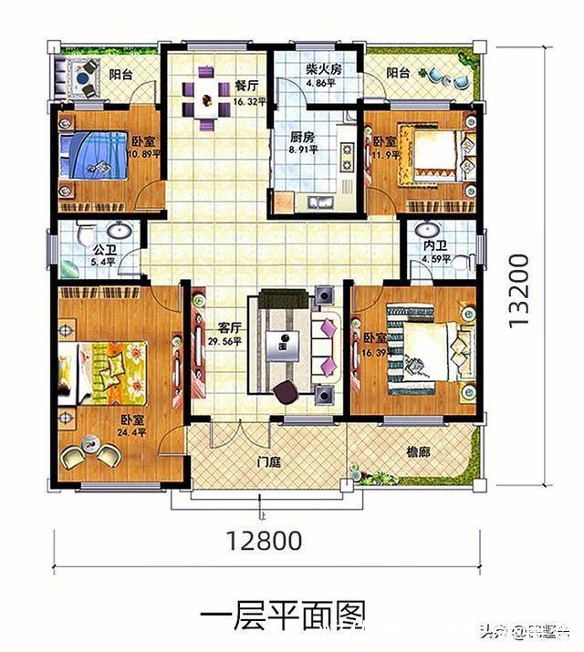 两厅|3款超好看的一层平房别墅设计，造价十几万，看看哪栋更实用？