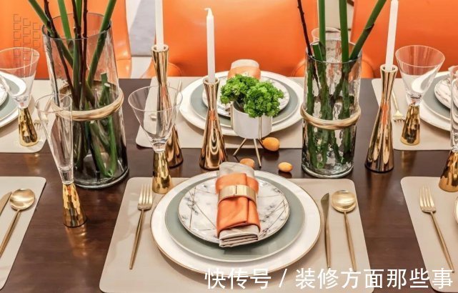 软装|100平现代轻奢风三居室,橙色软装有一种华丽温馨的活力空间感