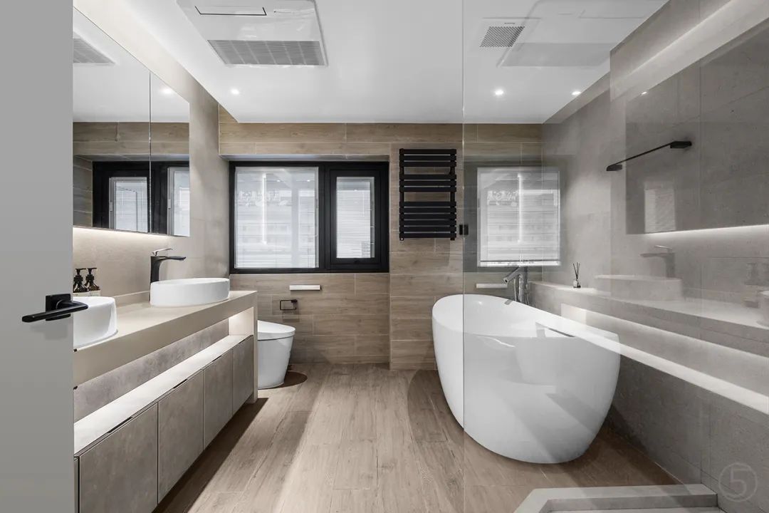 无主灯|180㎡现代极简，无主灯设计果然不凡，朴素的空间也有档次感