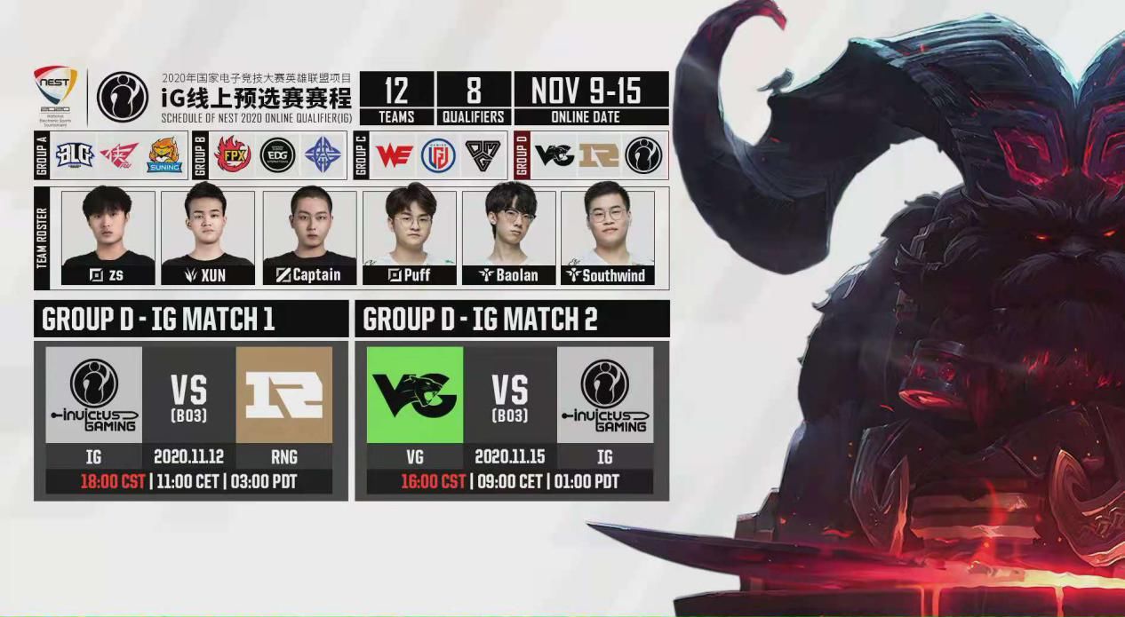 RNG|NEST电竞春晚，RNG全主力小虎却替补，IG宁王坐冷板凳