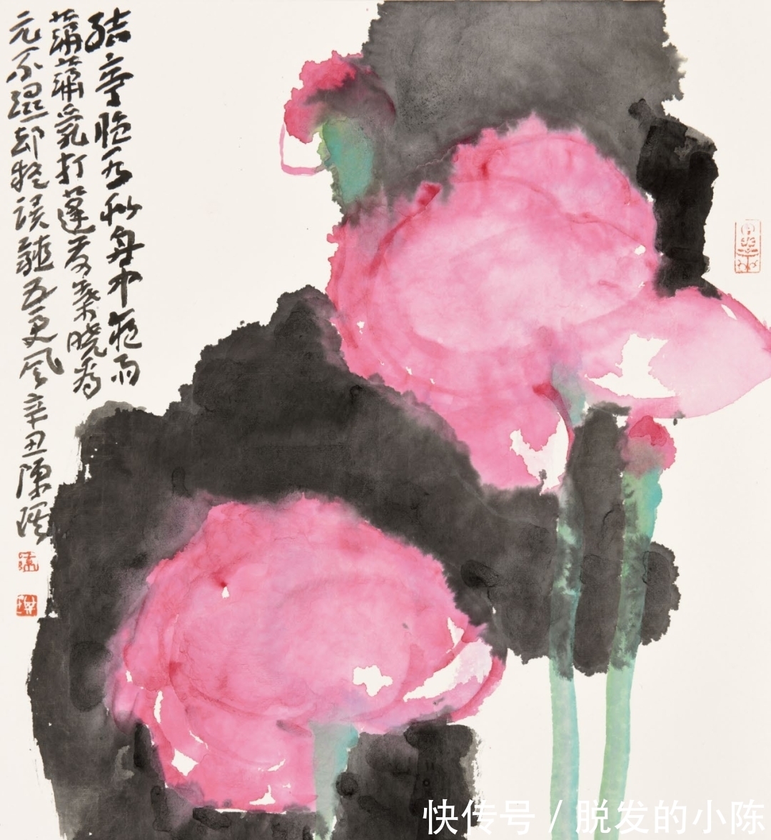 上海市&海派著名画家,陈琪先生的四季水墨花卉赏读