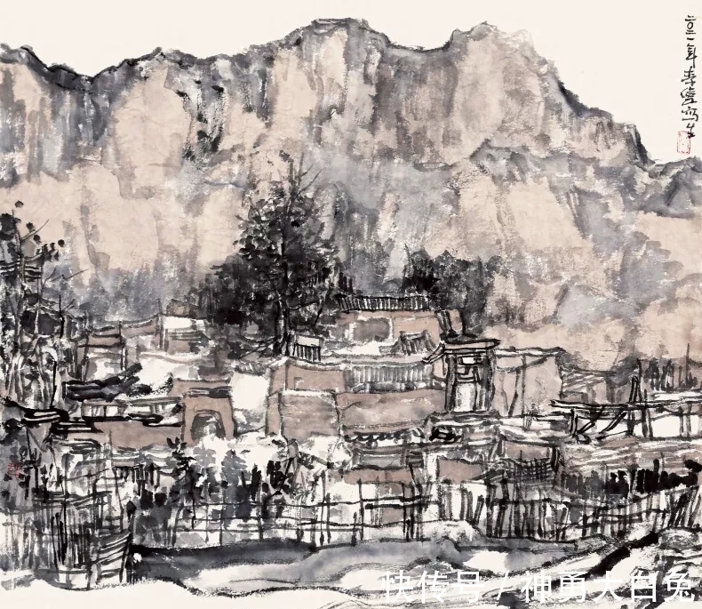 山水画$辛丑写生|甘肃画院李伟水墨山水画