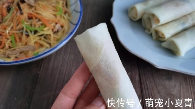 筋道|教你在家做春卷，皮薄如纸，柔软有筋道，卷啥都很好吃！