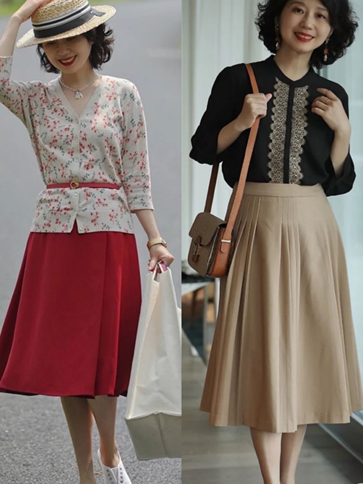 t恤|夏季,30岁、40岁这么穿搭才高级优雅?衬衫搭配半身裙,减龄洋气