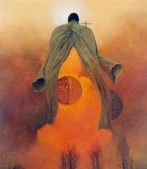 帝江#男子亲历7分钟死亡,复活后画出“死亡世界”,却神似《山海经》