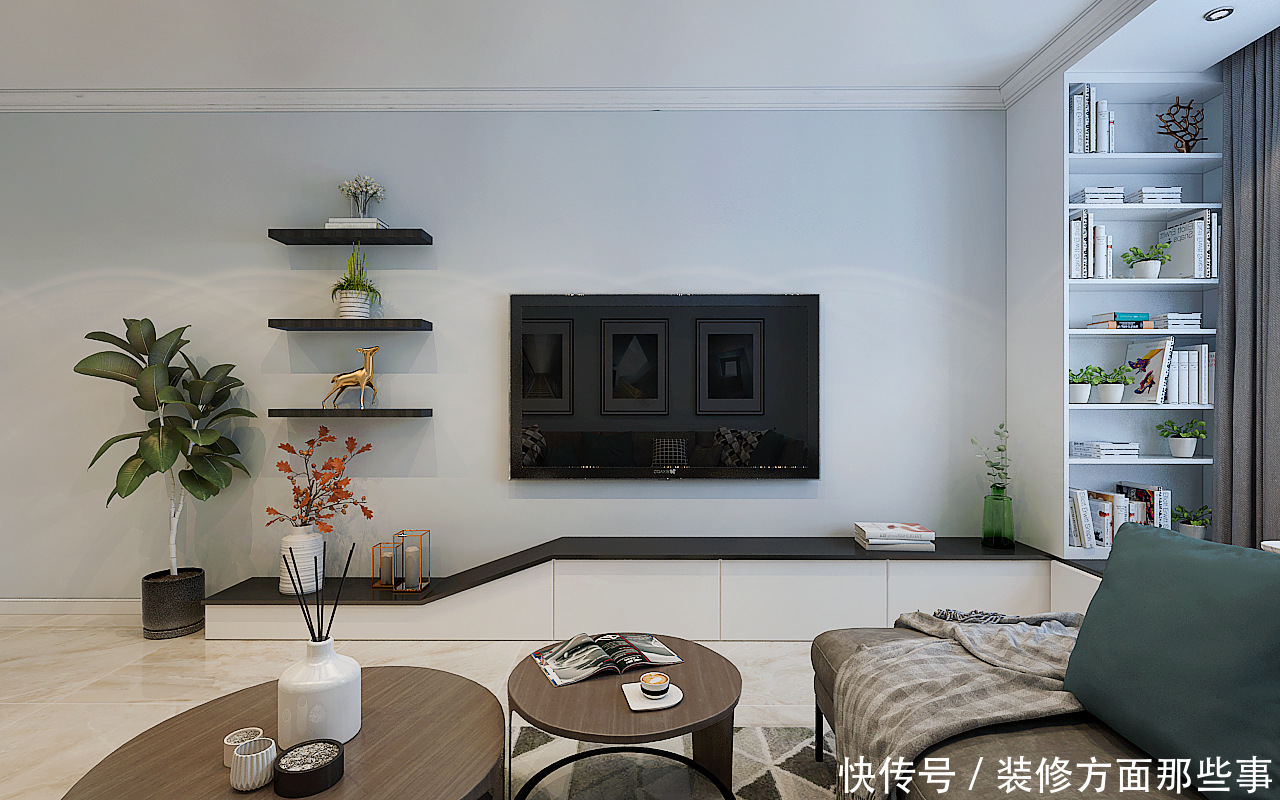 起居室|88平现代风二居室,设计果然是一切的基础