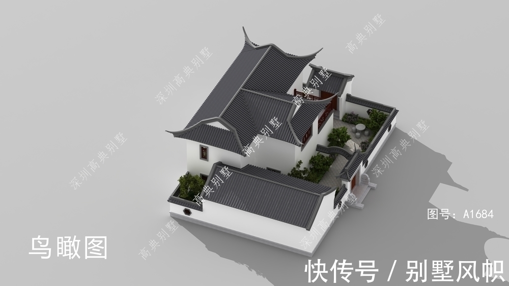 别墅|这款经典中式别墅，带庭院设计，很多人想建一栋。