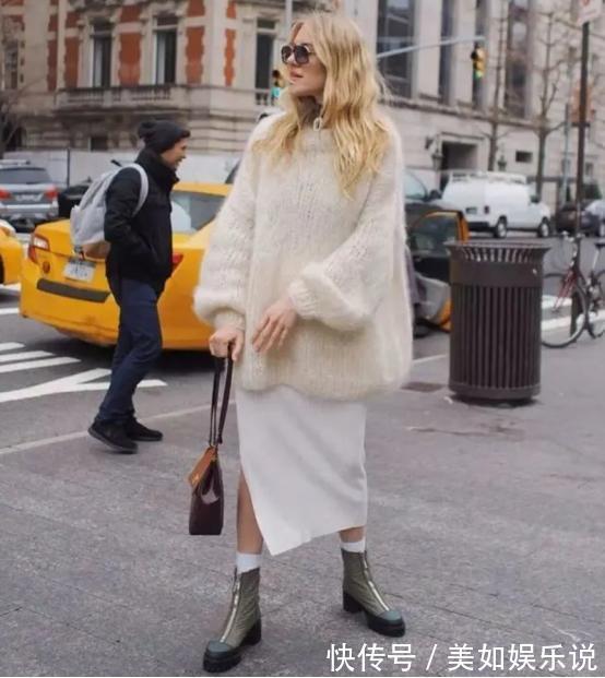 下半身|毛衣+半裙,这才是40岁+女性的时髦穿搭!优雅又气质