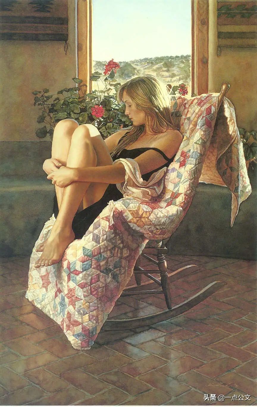 水彩!这位女画家因为一组水彩少女,醉倒多少男人