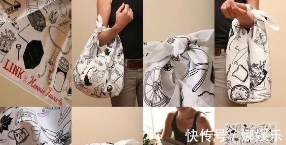 一块布打两个结,变身大容量高颜值收纳包,几十种折法好强大