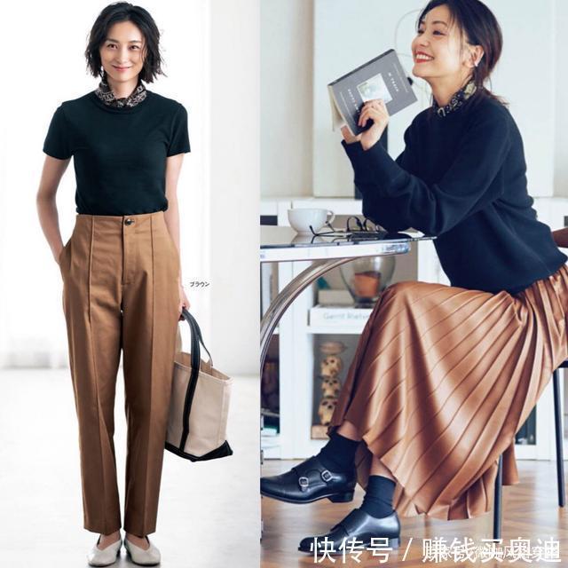 入秋后穿棕色,这样配色温柔又大方