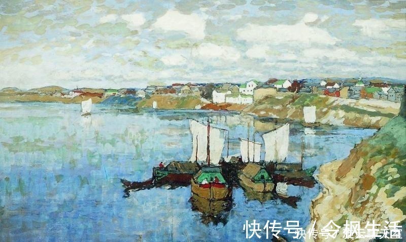 油画$俄罗斯印象派画家,康斯坦丁诺维奇加勒巴多夫,油画作品欣赏