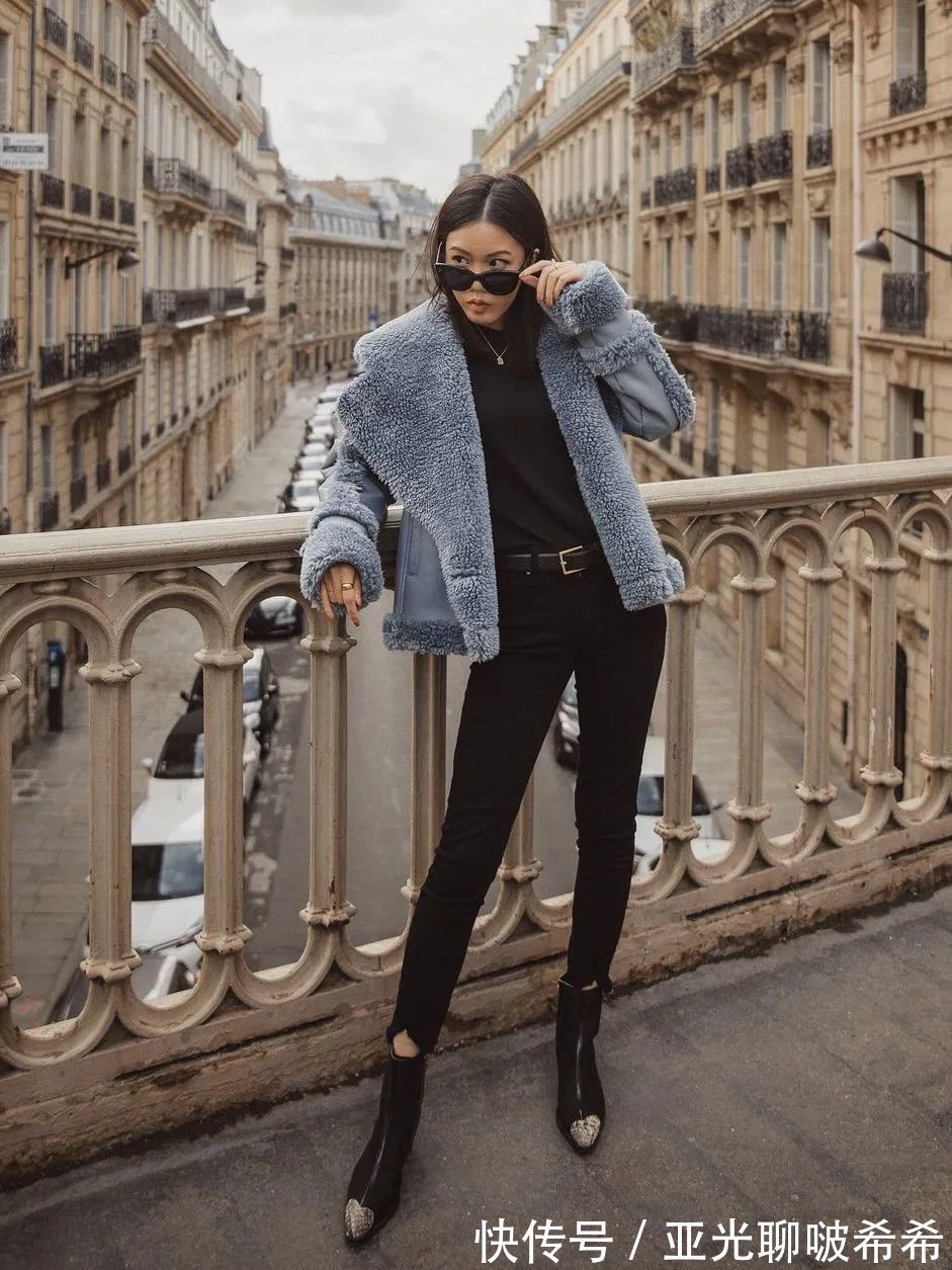 直筒裤 九分裤+短靴=入冬最潮搭配套路,显瘦显高帅翻天!