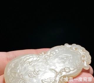 籽料#清乾隆 和田玉籽料 白玉 大吉天喜 葫芦珮 挂件