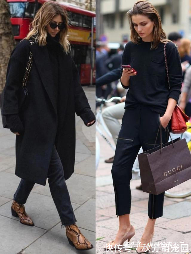 毛呢大衣 谁说黑色老气横秋?那是你没穿对,选对单品、掌握配色超高级