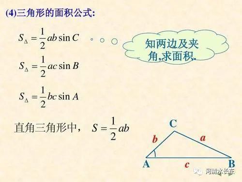 锐角|三角形面积公式以及三角函数正弦和角公式