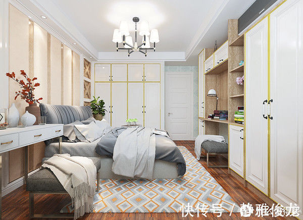 书柜|取消传统电视墙，改做书柜，全屋充满书香之气，有很强的学习氛围