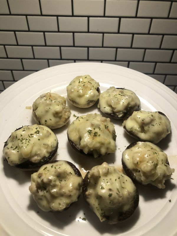 奶酪芝士焗蘑菇