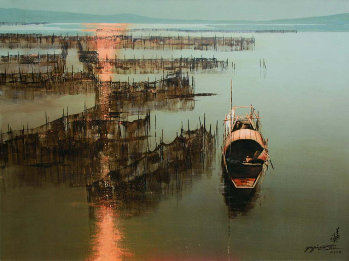 静恬#舒益谦的绘画作品,有一种诗意的美!