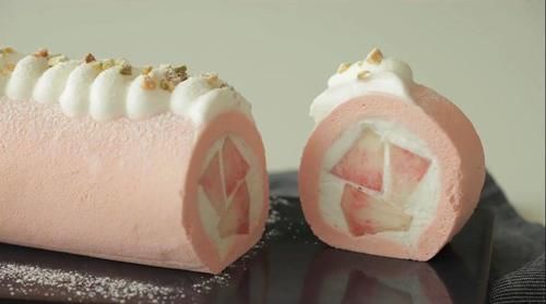 韩国|韩国一夜爆红最美奶油卷超抢镜,粉桃奶油必须get