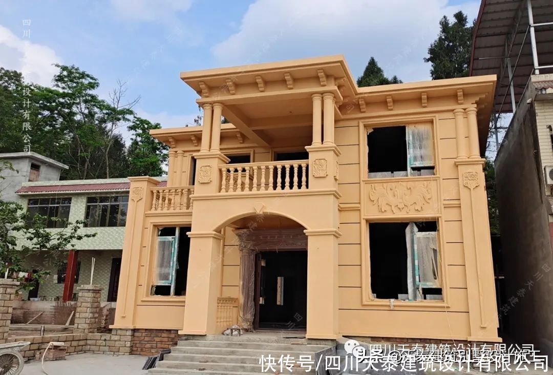 遂宁|四川遂宁二层欧式风格别墅完工实景 大露台网红别墅 遂宁施工队