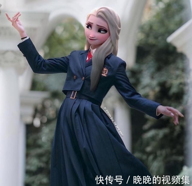 大佬|同人大佬幫艾莎女王“買衣服”啦,旗袍JK漢服都給她安排上