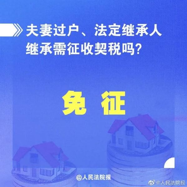 过户|今日起夫妻过户、子女继承免征契税！