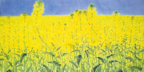 画家$汉中春天的符号丨画家李大庆笔下的“油菜花海”更走心!