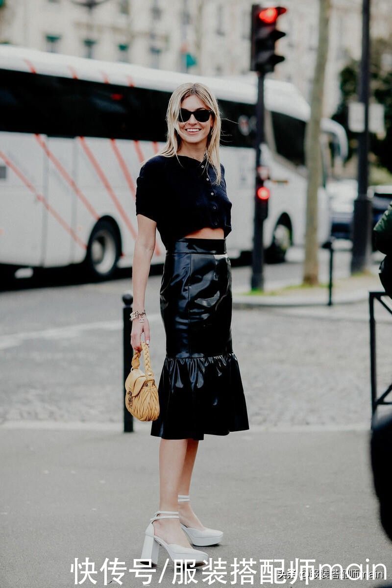 3套“上短下长”的穿搭造型，小个子可以直接照搬