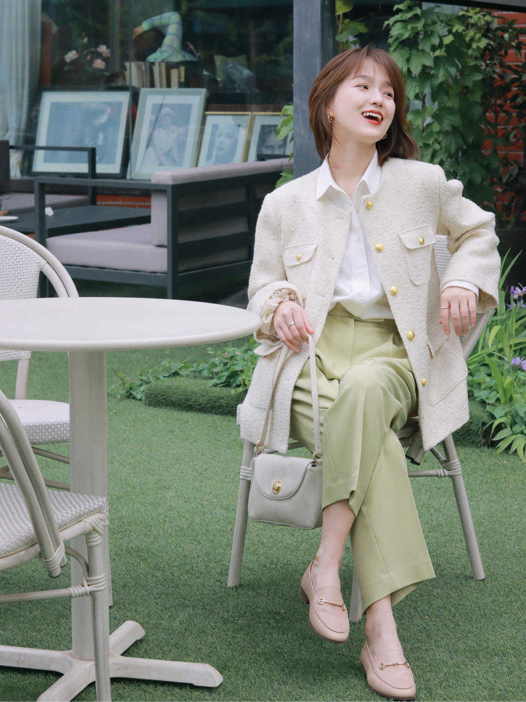 阔腿裤|普通人的日常小香风外套可以这样穿搭，照搬都很美