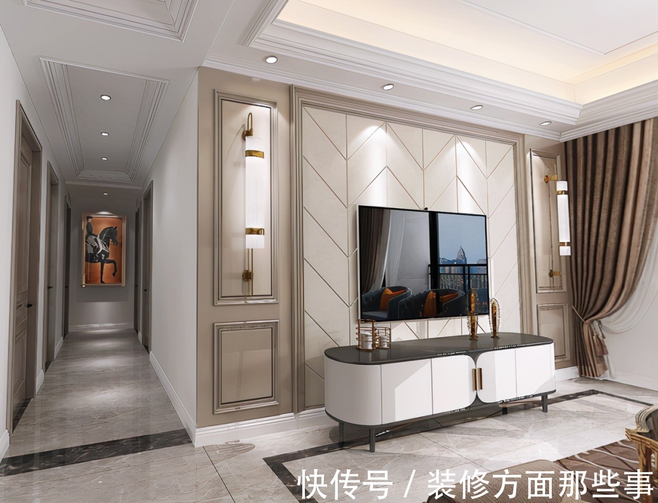 三居室|130平三居室,客餐厅开放式设计效果简直满分